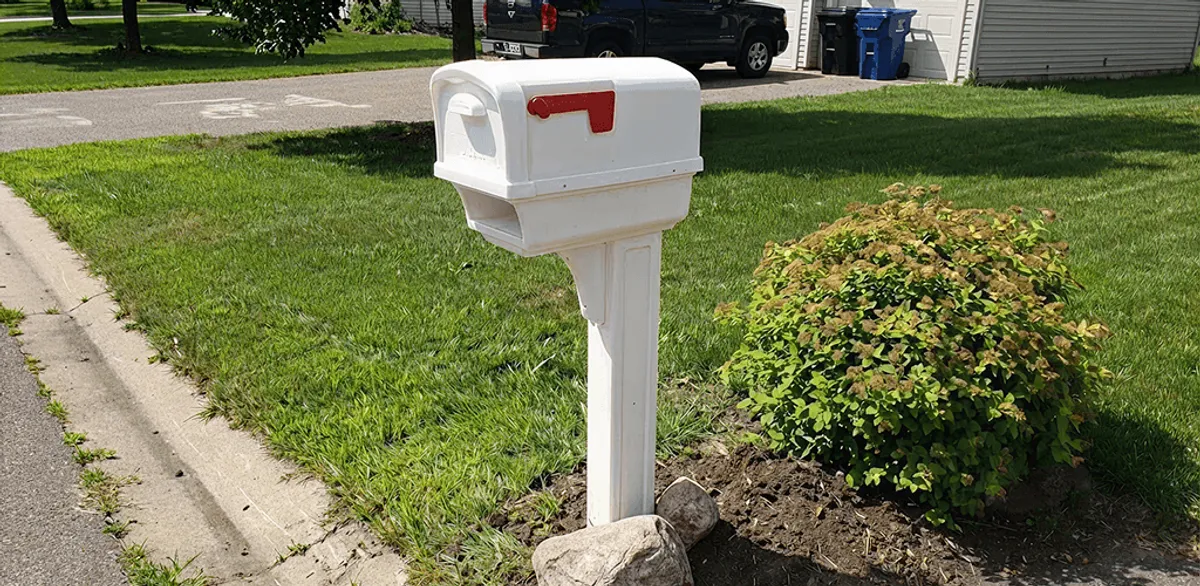 Mailbox installation for a residential curbside mailbox in Henderson, NV